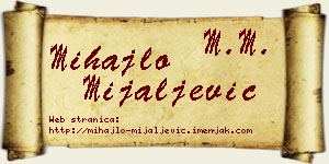 Mihajlo Mijaljević vizit kartica